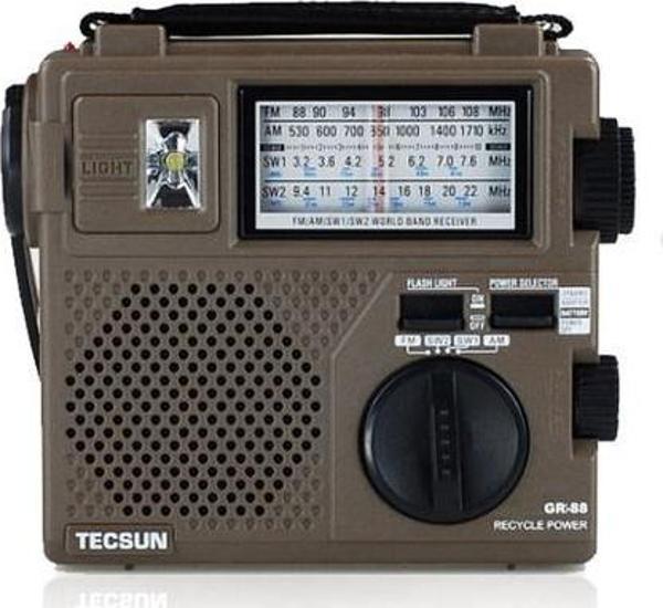 Tecsun GR-88 El Şarjlı Kurmalı Dünya Radyosu Fener Acil Durum - Image 1