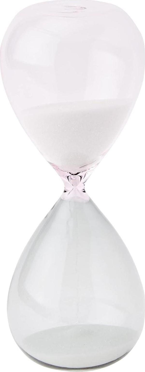 TFA Cam Kum Saati 15 Dakika Dekoratif Gri Pembe 19cm - Image 1