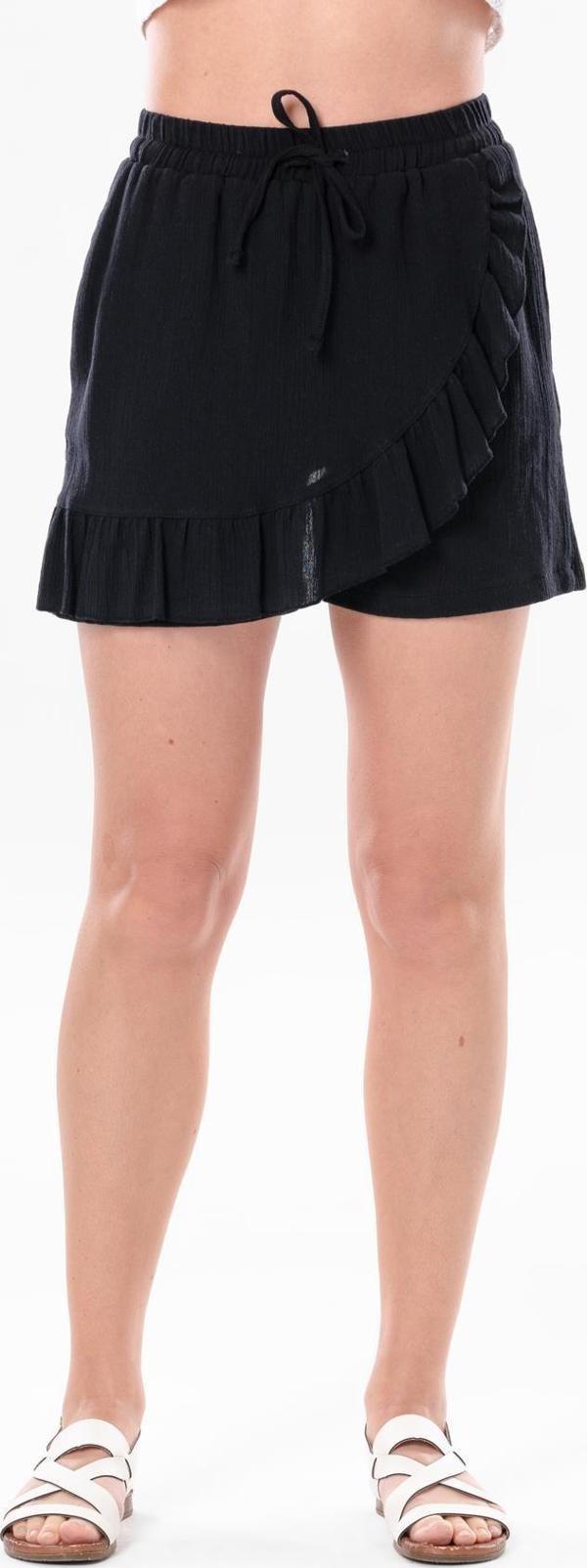 Ada Şile Bezi Yazlık Şort Etek Siyah Syh - Image 1