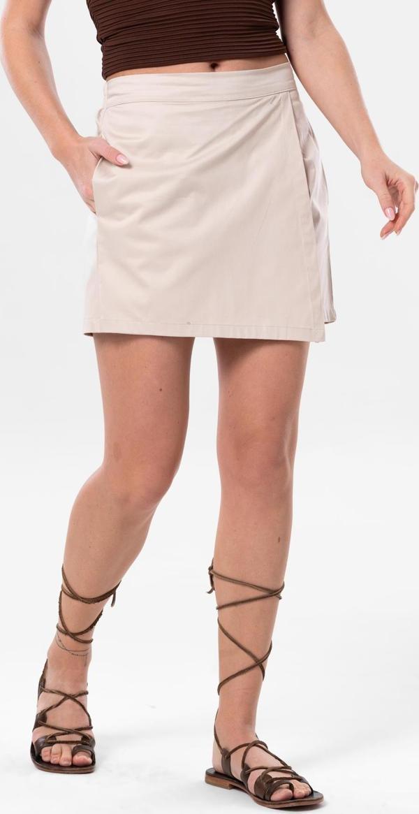 Sinem Gabardin Yazlık Şort Etek Krem Krm - Image 1