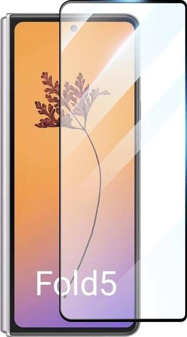 Galaxy Z Fold 5 Kenarları Ekstra Korumalı Tam Kaplayan Cam Ekran Koruyucu - Image 1