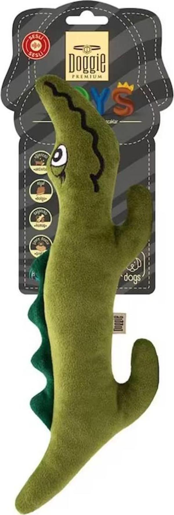 DOGGİE KÖPEK OYUNCAĞI PELUŞ TİMSAH 28CM - Image 1