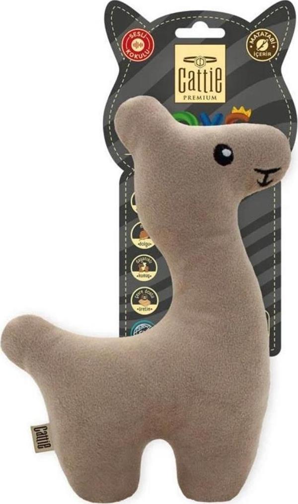 CATTİE MATATABİ İÇERİKLİ KEDİ OYUNCAĞI PELUŞ LAMA 20CM - Image 1