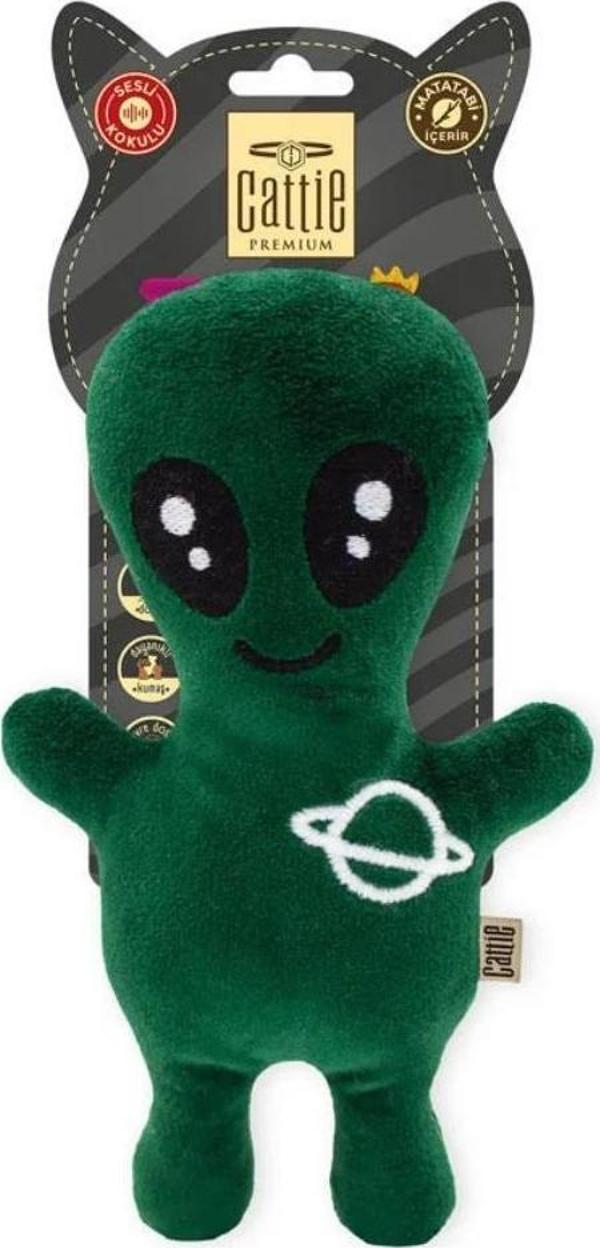 CATTİE MATATABİ İÇERİKLİ KEDİ OYUNCAĞI PELUŞ UZAYLI 20CM - Image 1