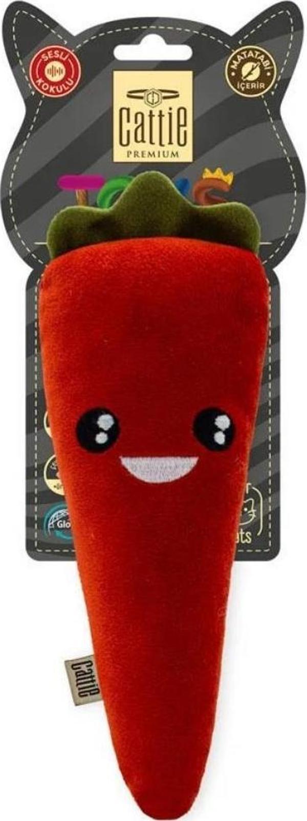 CATTİE MATATABİ İÇERİKLİ KEDİ OYUNCAĞI PELUŞ HAVUÇ 20CM - Image 1