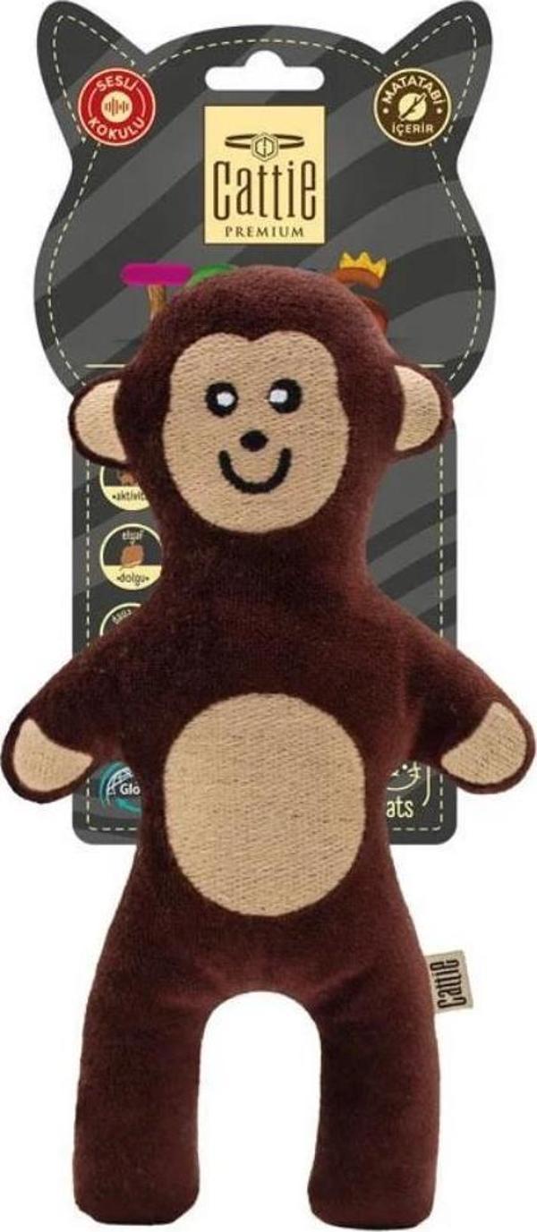 CATTİE MATATABİ İÇERİKLİ KEDİ OYUNCAĞI PELUŞ MAYMUN 20CM - Image 1