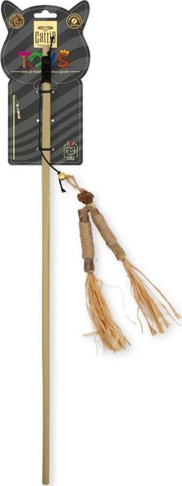 CATTİE MATATABİ İÇERİKLİ KEDİ OYUNCAĞI ZİLLİ OLTA 50CM - Image 1
