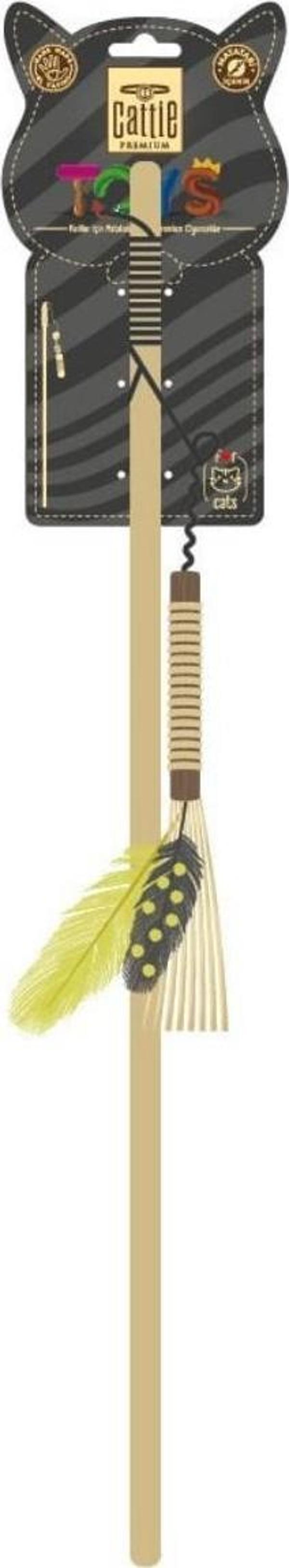 CATTİE MATATABİ İÇERİKLİ KEDİ OYUNCAĞI TÜYLÜ OLTA 50CM - Image 1