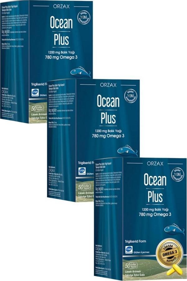 Ocean Plus 1200 mg Balık Yağı 50 Kapsül x 3 Adet - Image 1