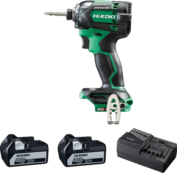 Hikoki WH18DC-5.0 18V/5.0Ah 210Nm Çift Akülü Şarjlı Darbeli Vidalama - Image 1