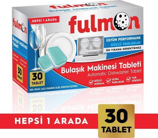 FULMON 30'LU BULAŞIK MAKİNESİ TABLETİ HEPSİ BİR ARADA  - Image 1