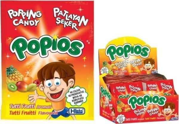 Patlayan Şeker Popios 40 Adet 4 gr Tutti Frutti - Image 1