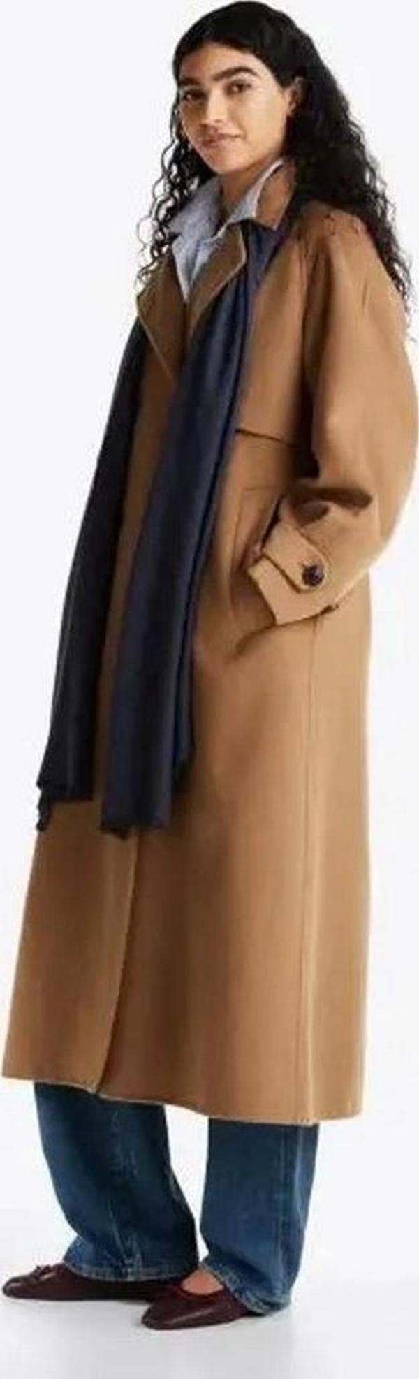 Tommy Hilfiger Kadın   Jakarlı  Mavi Eşarp - Image 1
