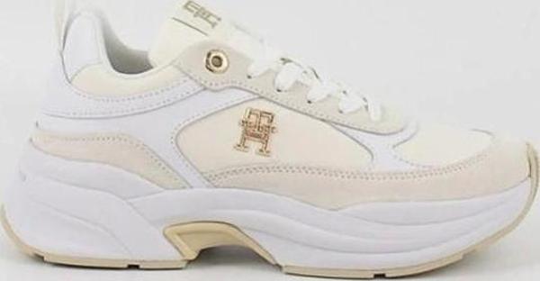 Tommy Hilfiger Kadın Beyaz Monogram Logolu Sneaker - Image 1