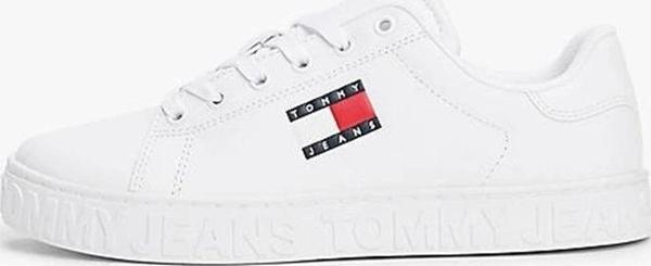 Tommy Hilfiger Kadın Beyaz Platform Sneaker - Image 1