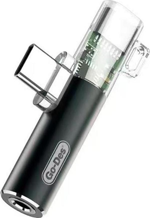 Go-Des Kulaklık Ve Şarj Dönüştürücü Type-C Ve 3.5Mm Go Des Gd-Ct058 Hızlı Veri Aktarımı Ve Şarj Desteği - Image 1