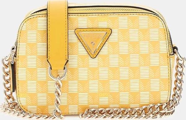 Guess Kadın Sarı G Wave Geometrik Desenli Çapraz Çanta - Image 1