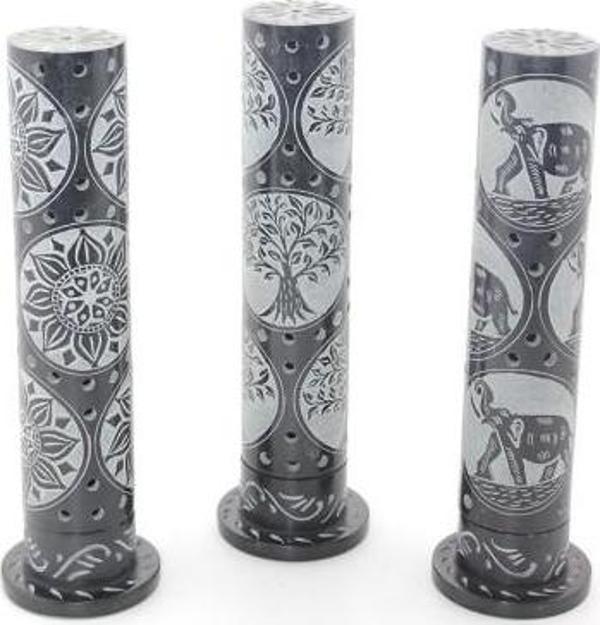 Obsidian Taşı İşlemeli Kule Tütsülük Model 2 - Image 1