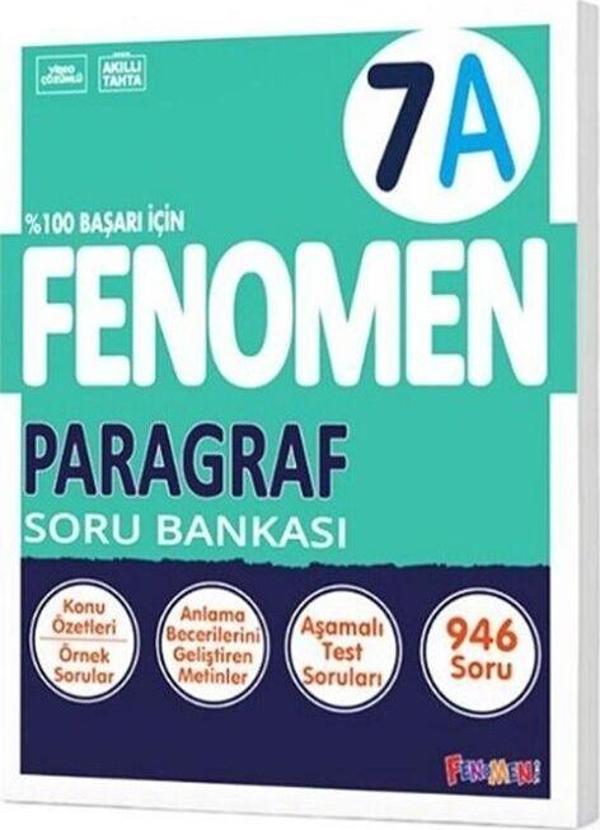 Fenomen Okul Yayınları 7. Sınıf Paragraf Fenomen A Soru Bankası - Fenomen Yayıncılık - Image 1