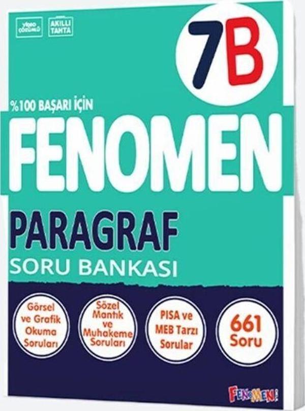 Fenomen Okul Yayınları 7. Sınıf Paragraf Fenomen Soru Bankası - Fenomen Yayıncılık - Image 1