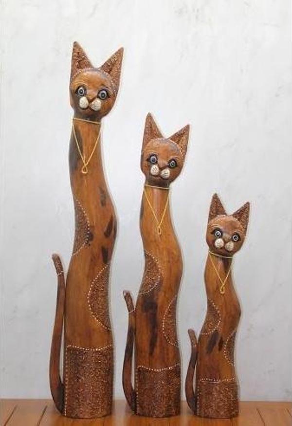 Ahşap 3'lü Kedi Seti 1 Metre Model 1 - Image 1