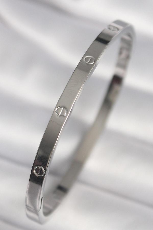 316L Çelik Gümüş Renk Cartier Model Kadın Bileklik - TJ-BB6738 - Image 1