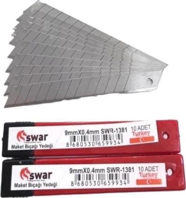 Swar Geniş Maket Bıçağı Ağzı 18mmx0.35mm 10 adet  - Image 1