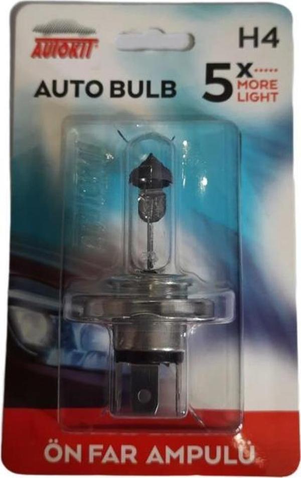 Autokit H4 12 V 6055 W 43 T Halojen Ampül Ön Far - Image 1