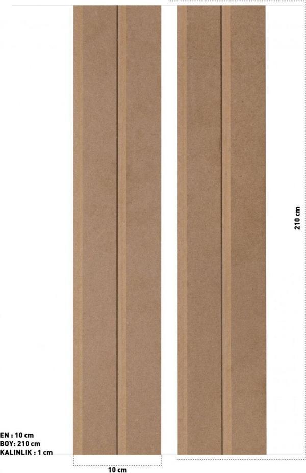 Rafhomestore Ham Mdf Lambri Duvar Kaplama Paneli  5 Adet - Image 1