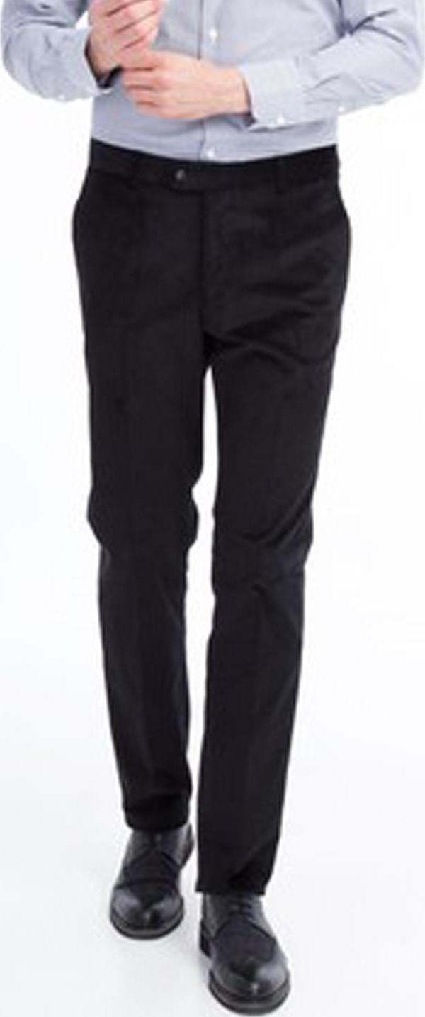 Merdan Siyah Klasik Kesim Erkek Kadife Pantolon-4863 - Image 1
