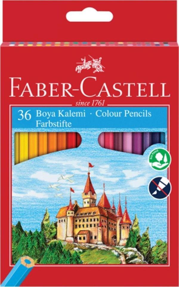 Faber-Castell Karton Kutu Tam Boy Kuru Boya 36 Renk - Image 1