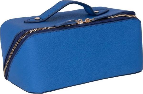 Ella Kadın Seyahat Kozmetik Bakım Makyaj Çantası Organizer Kobalt Mavi - Image 1