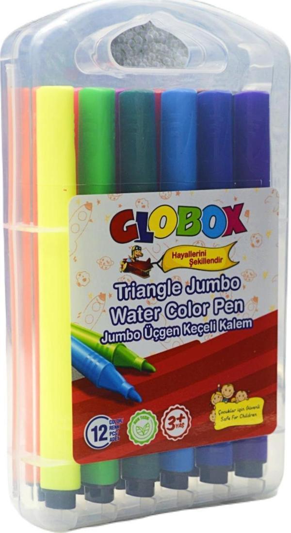Globox Jumbo Üçgen Keçeli Kalem 12 Renk GX3900 - Image 1