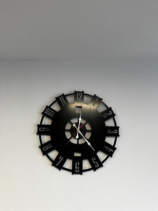 Nfsdızayn Modern Lazer Kesim Dekoratif Metal Duvar Saati 50 X 50 Cm - Image 1