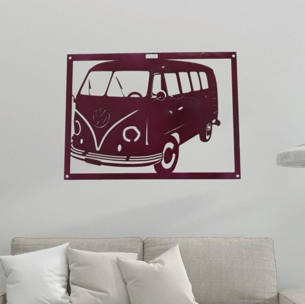 Nfsdızayn Volkswagen Klasik Minibüs Lazer Kesim Metal Tablo - Image 1