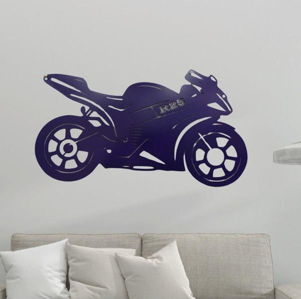 Nfsdızayn Yamaha R-25 Motosiklet Lazer Kesim Dekoratif Metal Tablo - Image 1