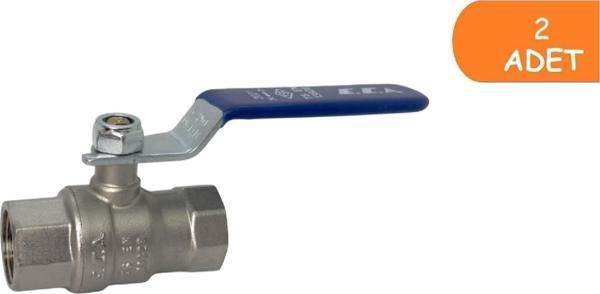 2 Adet ECA 1/2 İçme Suyu Küresel Valfi İç Vida x İç Vida PN10 602122168 - Image 1