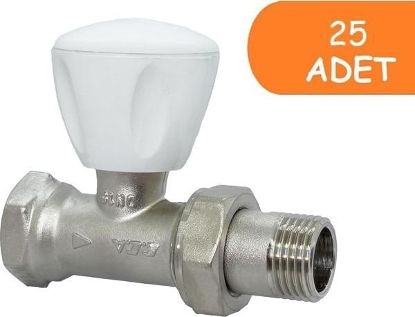 25 Adet ECA RV3 1/2 Düz Radyatör Valfi  Petek Havlupan Vanası 602120725 - Image 1