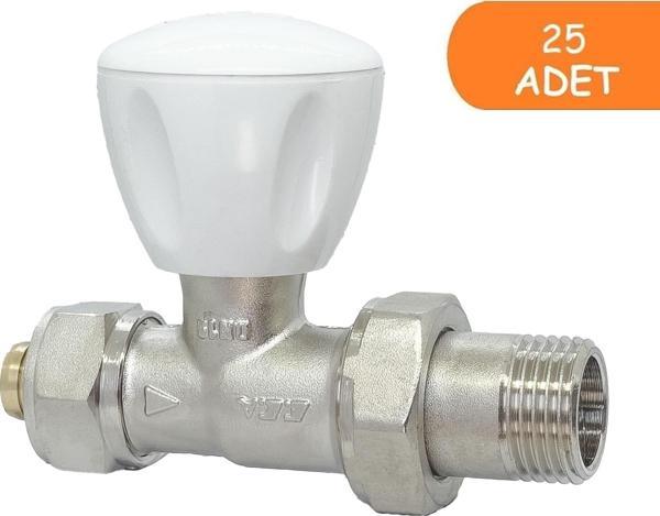 25 Adet ECA RV3 1/2 Düz Radyatör Valfi Pex Petek Havlupan Vanası 602120722 - Image 1