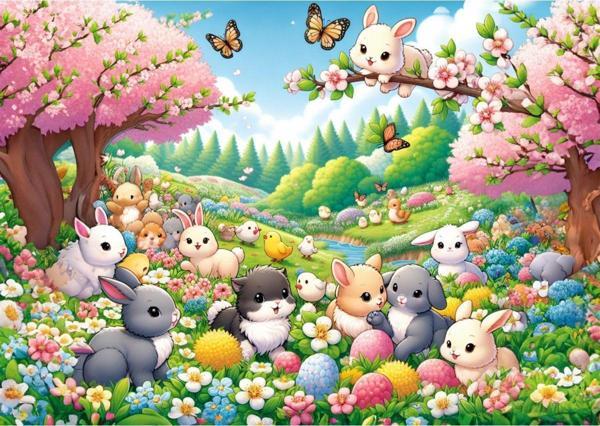 Art Puzzle Art Çocuk Tavşanların Buluşması 25 Parça Puzzle - Image 1
