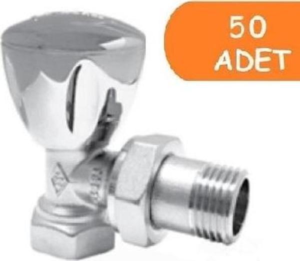 50 Adet ECA RV3 1/2 Köşe Radyatör Valfi Krom Kaplamalı Petek Havlupan Vanası 602120749 - Image 1