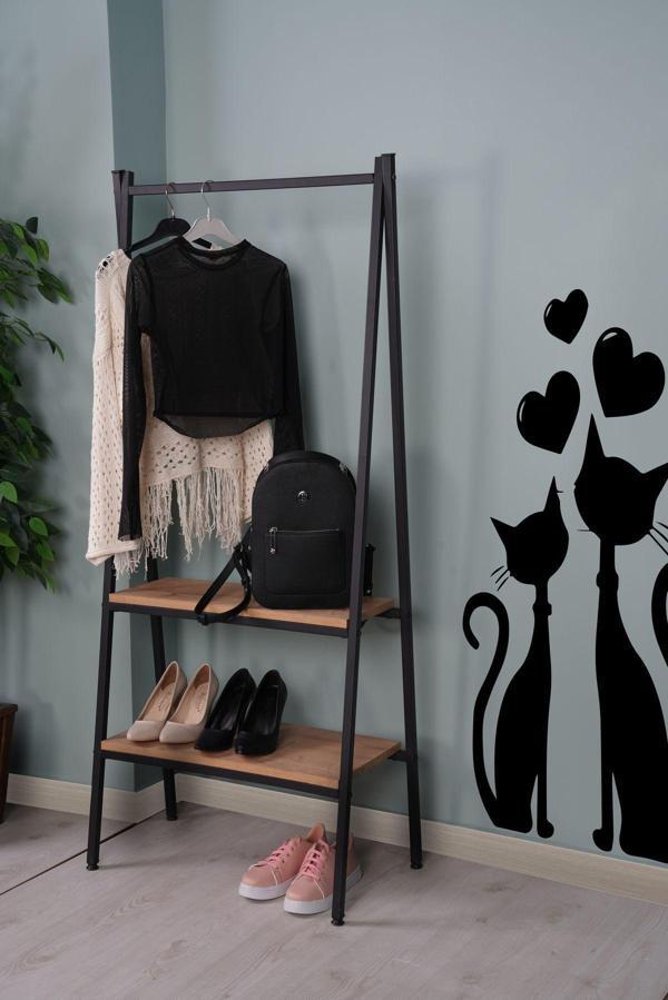 Tria Home Yeşim 2 Raflı Metal Giysi Askılığı Ve Ayakkabılık - Image 1