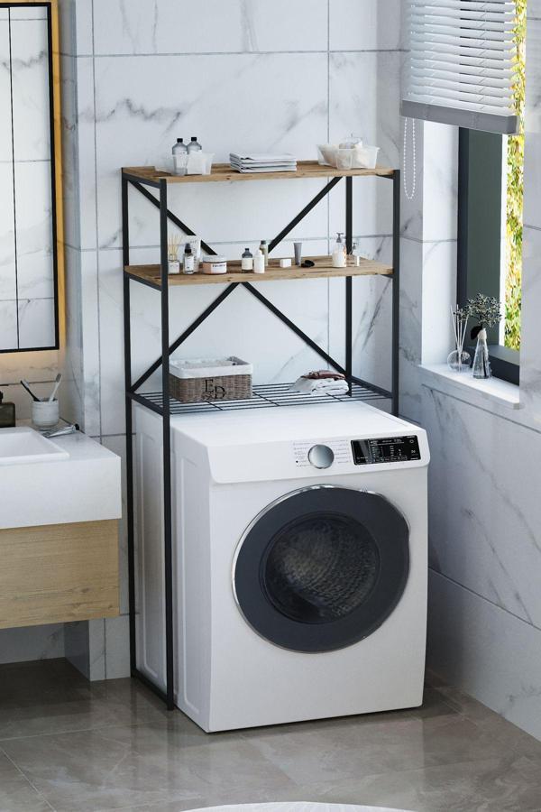 ED Efelez Design Nur Çamaşır Makinesi Üstü Dikey 2 Raflı Düzenleyici - Image 1