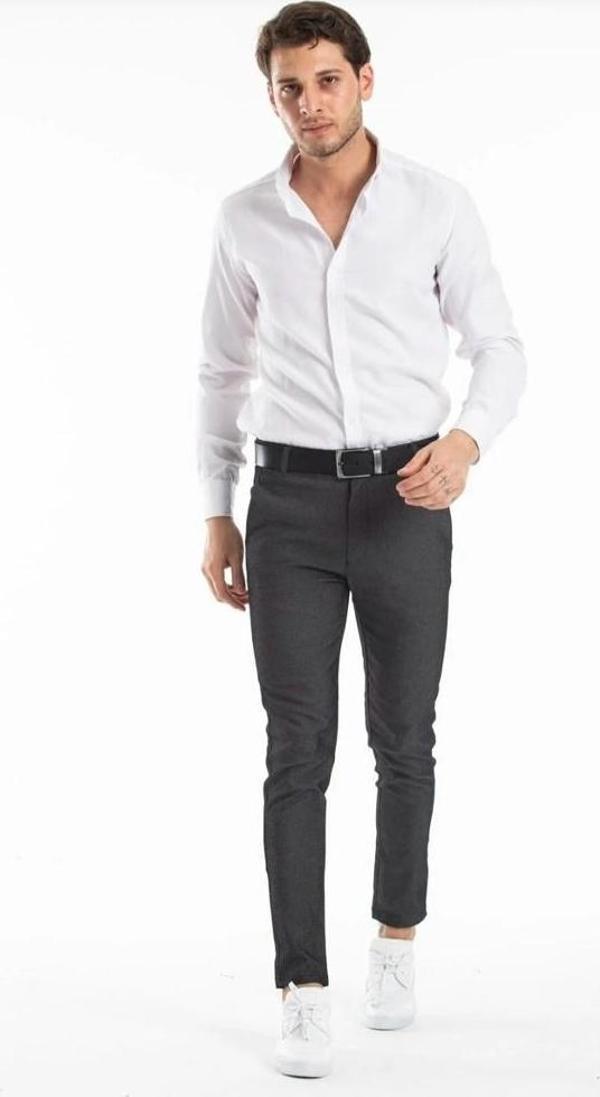 Captiva İtalyan Kesim Slim Fit Erkek Keten Pantolon-5419 - Image 1