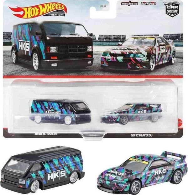Hot Wheels 2 li Premıum MBK Van/Nıssan Skylıne GT-R (BCNR33) - Image 1
