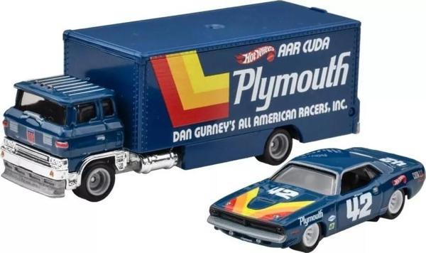 HOTWHEELS TEAM TRANSPORT 70 Plymouth AAR Cuda&SAKURA SPRINTER - Image 1