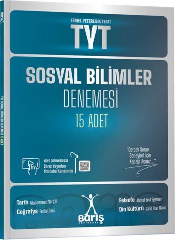 Barış Yayınları TYT Sosyal Bilimler Denemesi 15 Adet - Barış Çelenk - Image 1