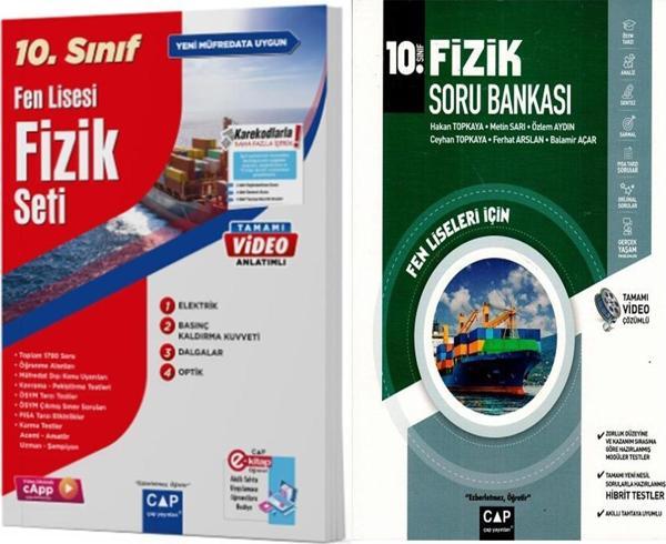 Çap Yayınları 10.Sınıf Fen Lisesi Fizik Seti ve Soru Bankası 2 Kitap - Çap Yayınları - Image 1