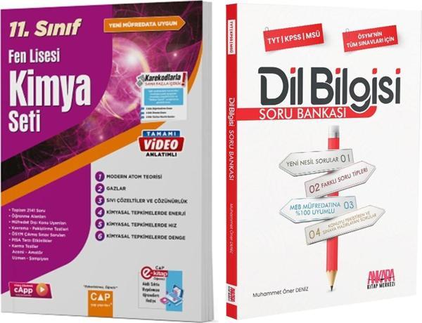 Çap Yayınları 11.Sınıf Fen Lisesi Kimya Seti ve AKM Dil Bilgisi Soru Bankası Seti 2 Kitap - Çap Yayınları - Image 1