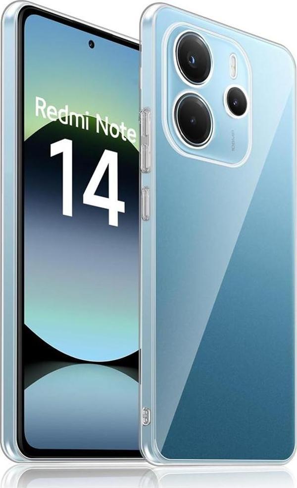 Xiaomi Redmi Note 14 4G Kılıf Kamera Korumalı Silikon Şeffaf Kapak - Image 1